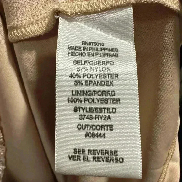 City Studio Womens Juniors Sleeveless Sequiened Lace Champagne Dress - Picture 14 of 14